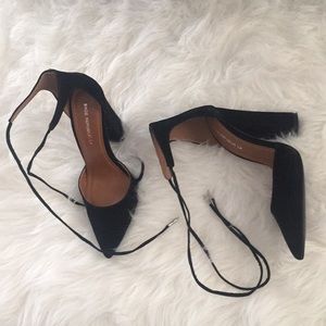 Black Suede Ankle Lace Up shoes